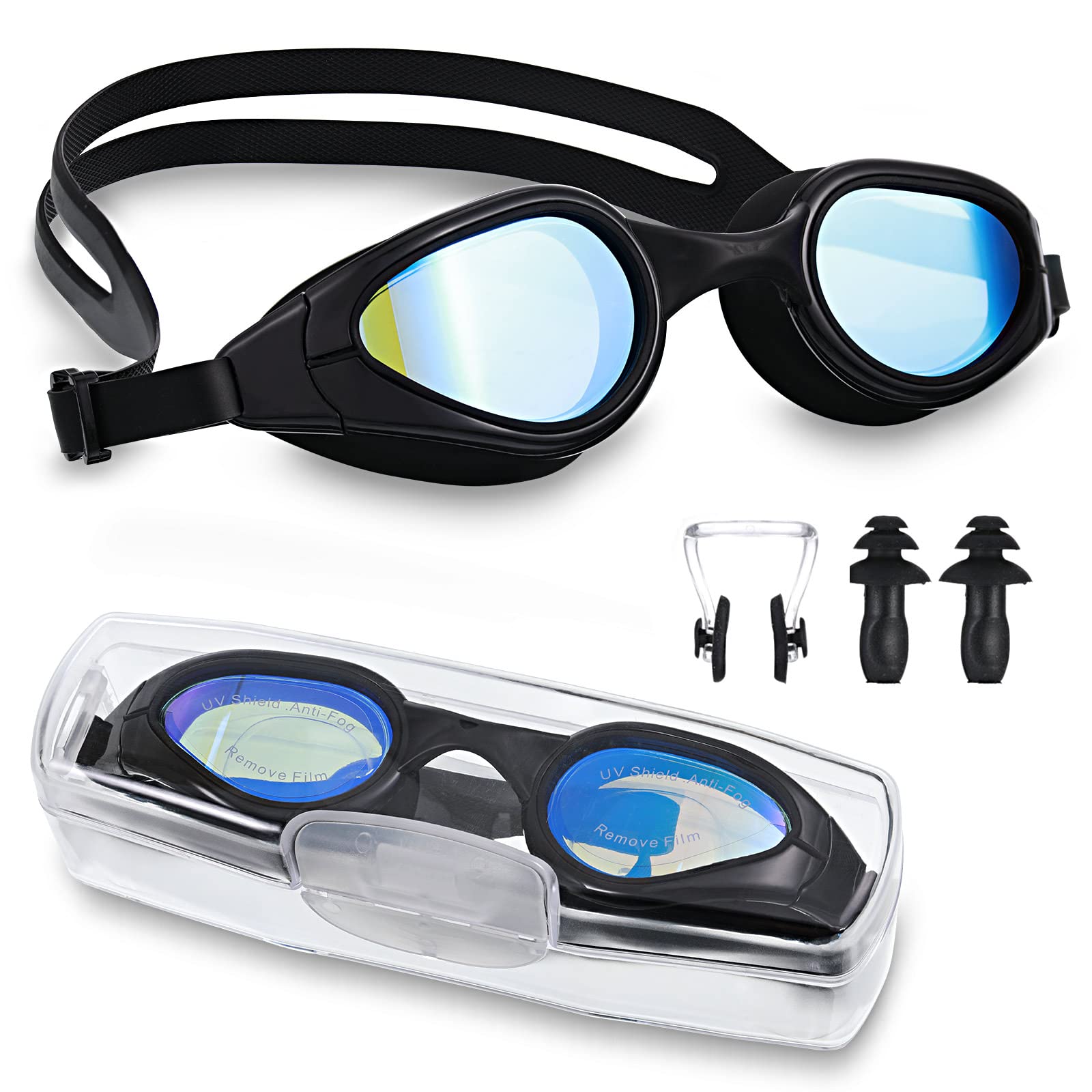 Hi.FANCYSwim Goggles,Anti Fog Swimming Goggles,Anti-UV Wide View Kids Goggles for Men, Women, Junior, Kids