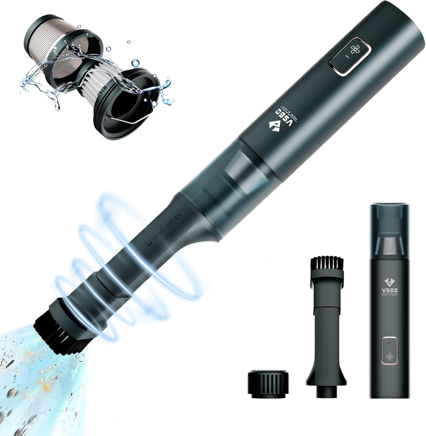 VSGO Portable Vacuum Cleaner Handheld Camper Car Vacuum Cleaner,16000pa