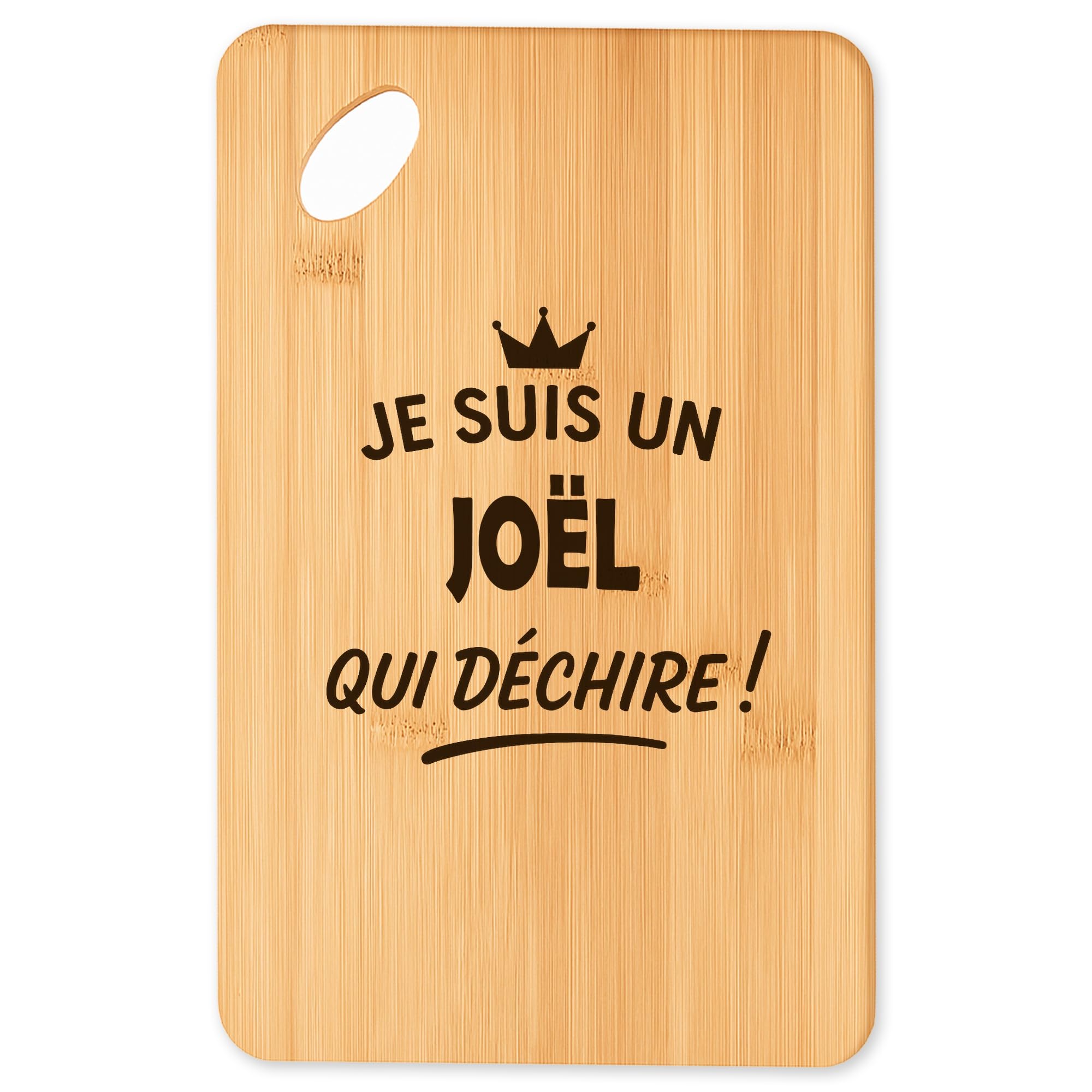 Planche à découper en bambou Joel qui dechire 2 avec plateau apéro