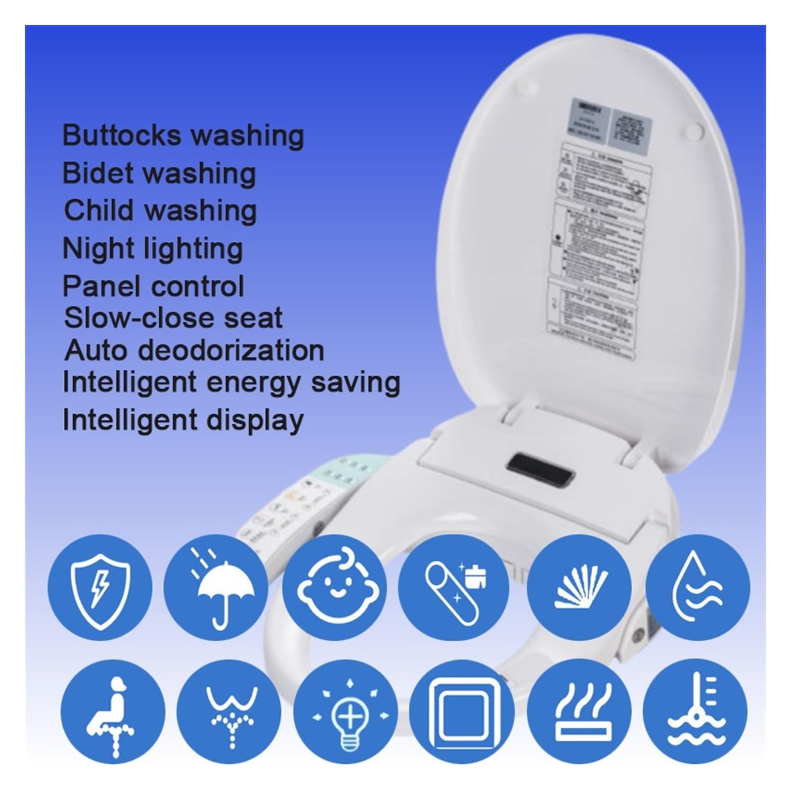 Sedile WC Elettrico Riscaldato Intelligente Smart Sitz Bidet Robusto E Confortevole