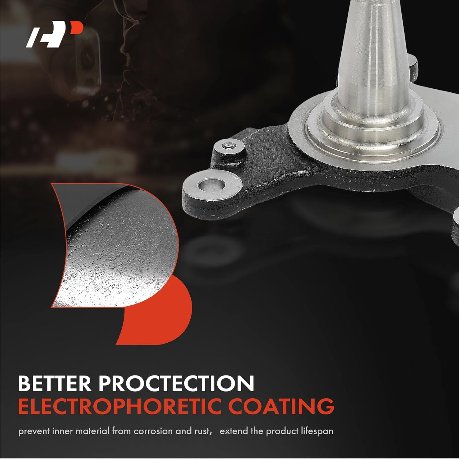 A-Premium Front Suspension Steering Knuckle Compatible with Toyota Tacoma 1995-2002, RWD and Non ABS, Left Driver Side