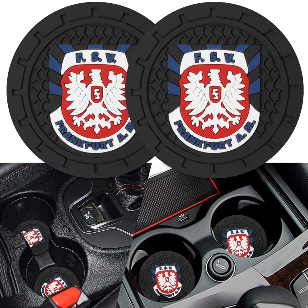 Cup Holder Insert Coaster for FSV Frankfurt UEFA UCL Fans,Anti Slip Car Cup Coaster Interior Accessories