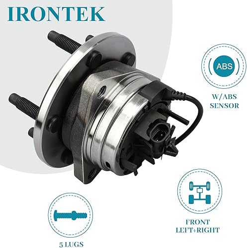 Miniatura 2 de IRONTEK 513214x2 Conjunto de rodamiento de cubo de rueda delantera para 05-10 para Pontiac G6 05-12 para Chevrolet Malibu HHR 07-09 para Saturn Aura
