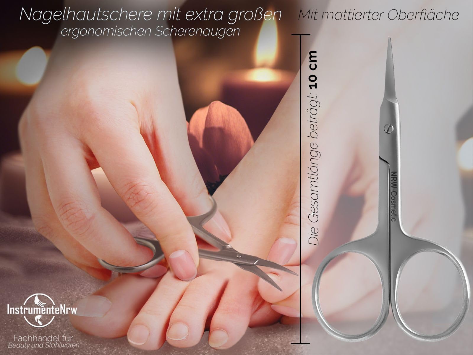 Nagelhautschere Für Männer – Große Fingeraugen, 10 Cm Lang, Aus Rostfreiem Edelstahl
