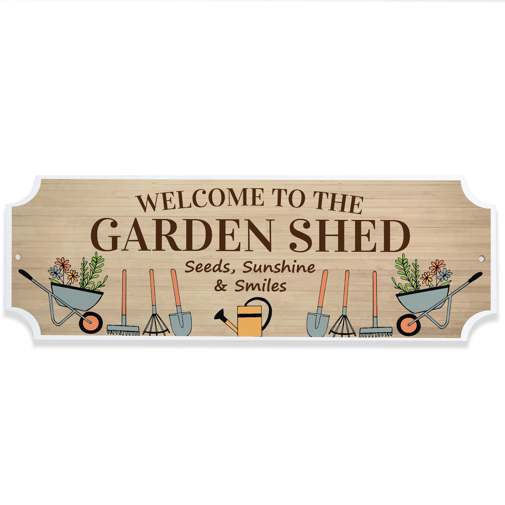 Red Ocean Garden Sign for Outside Welcome To The Garden Shed Sign Hanging Wall Plaque Shed Yard Sign Home Decor Friendship Gift For Women Him Her