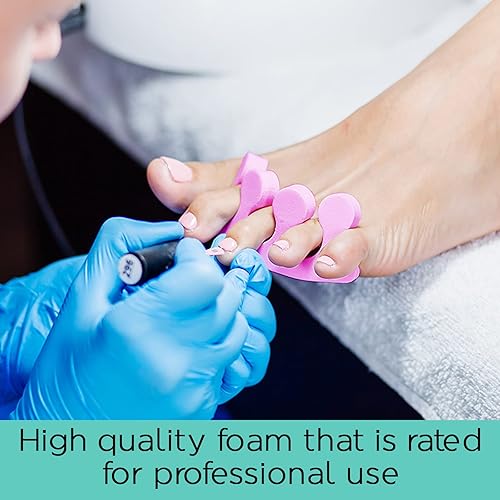 Miniatura 3 de PrettyClaw Separadores de dedos para pedicura, separadores de dedos de los pies, separadores de uñas de espuma suave para esmalte de uñas, 4