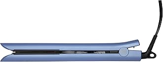 Luxe Hair Straightener 1’’ Ceramic Flat Iron for Professional Styling. Dual Voltage 110/240, for Straighten, Curl or Wave.(Blue Topaz)