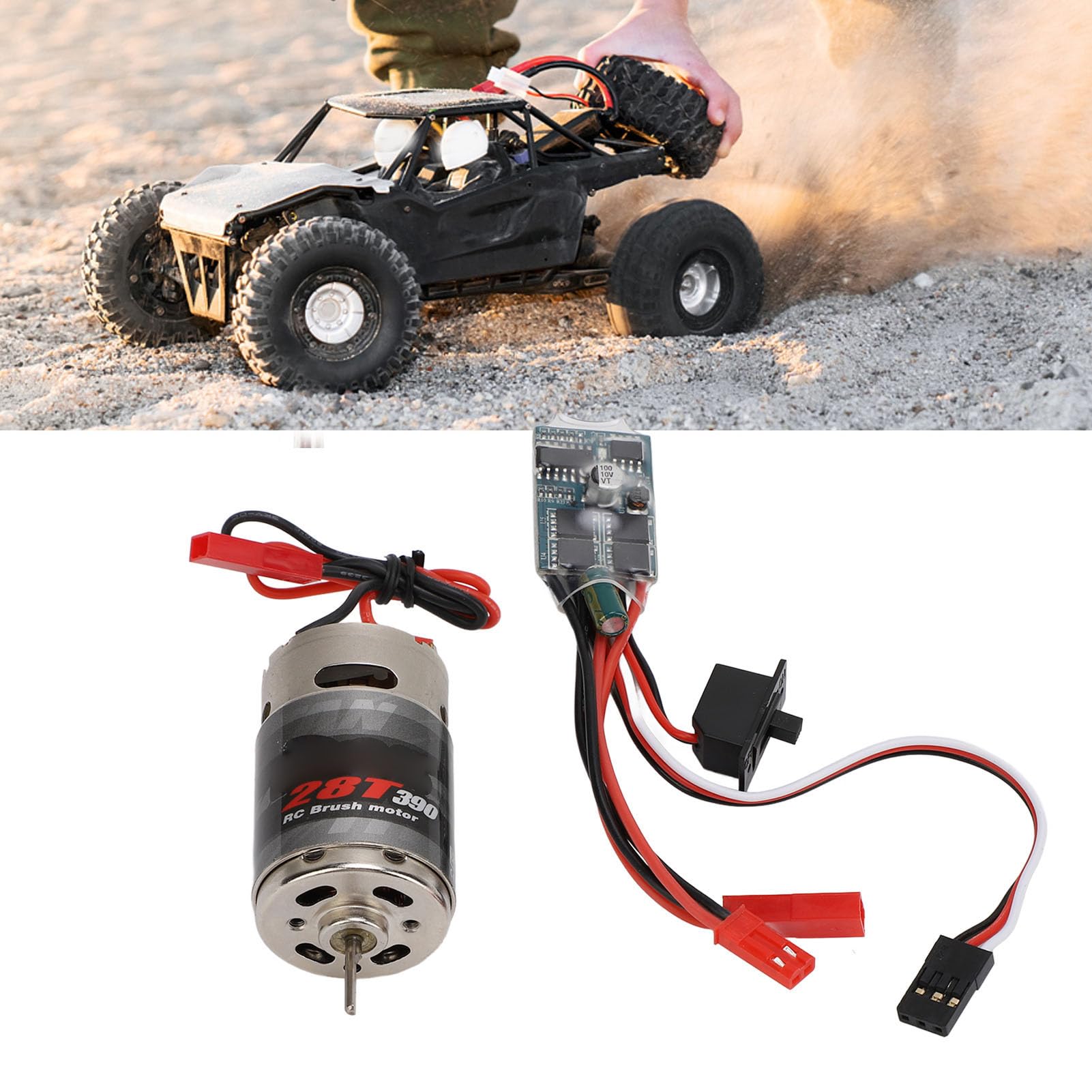 Amazon.co.jp: RC カー 390 ブラシ付きモーター 30A JST プラグ高
