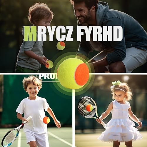 Miniatura 7 de Paquete de 1218243040 pelotas de tenis para niños 25% -50% pelota de tenis de baja compresión para principiantes, jóvenes, niños, entrenamiento,