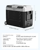 VEVOR Réfrigérateur Portable à Compression 45 L, Glacière Électrique DC 12/24 V et AC 100-240 V, pour Camping Pêche Caravane, Mini Frigo Voiture à Double Zone, -20 à 20 °C, Contrôle via Application - 7
