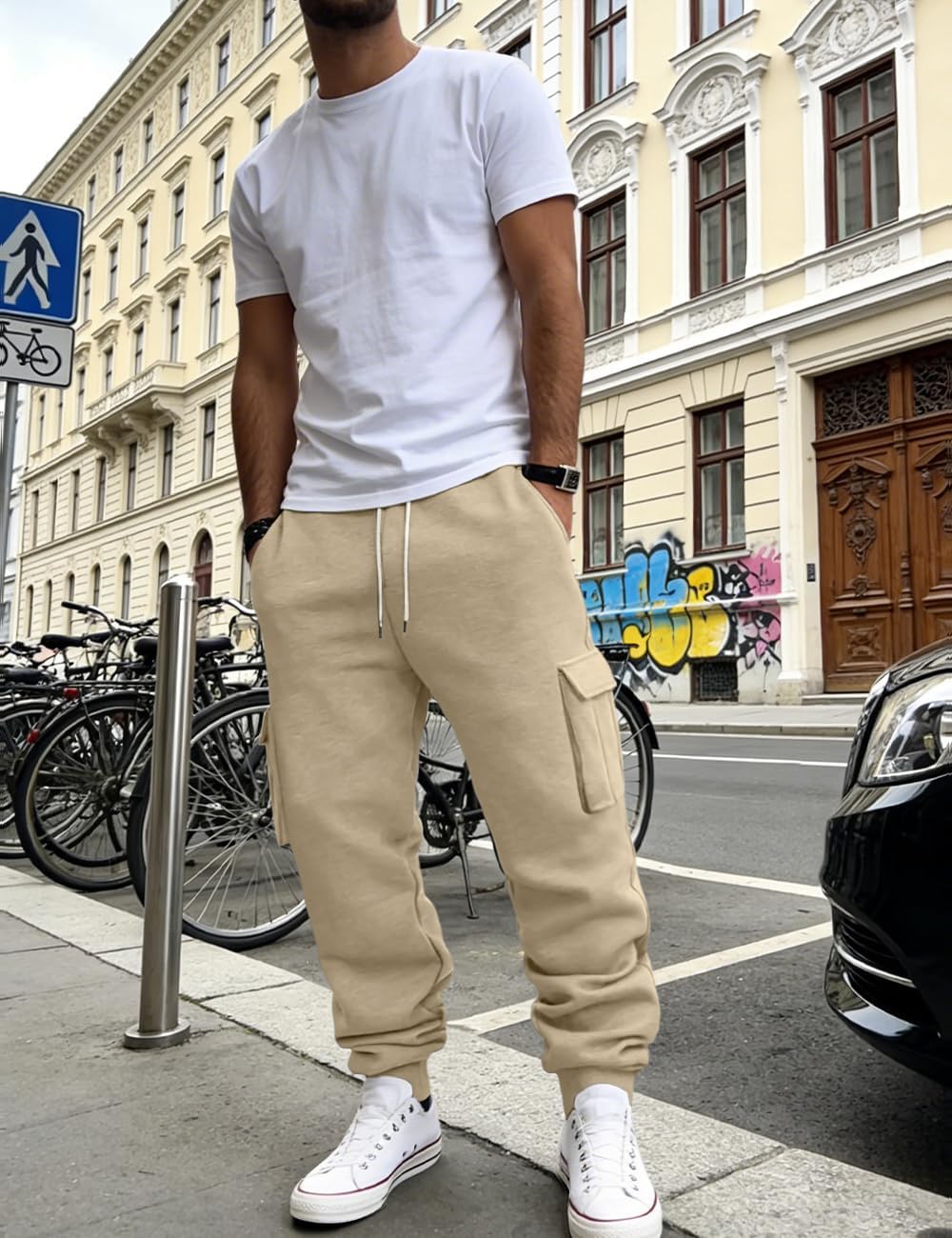 Men's Casual Sweatpants Pants Workout Joggers Stretch Sweat Pants Lounge Athletic Pants Drawstring Pants with Pockets - Image 2