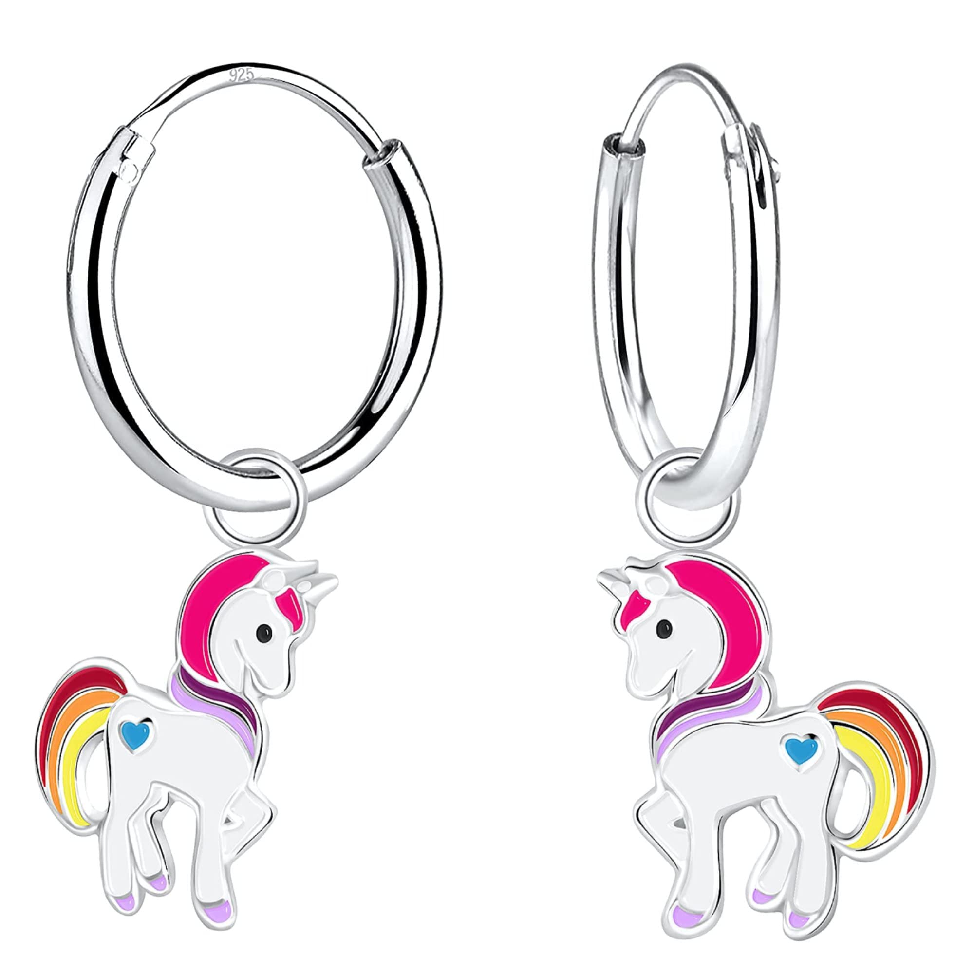 Aww So Cute 925 Sterling Silver Hypoallergenic Unicorn Hoop Earrings for Babies, Kids & Girls | Diwali Gift/Birthday Gift | Comes in a Gift Box | 925 Stamped with Certificate of Authenticity | ER1759 (B08CCBDQRH) Amazon Price History, Amazon Price Tracker