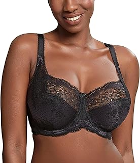 Women's Clara Underwire Full Coverage Stretch Lace Bra | Supportive Full Fit Bra for Large Busts