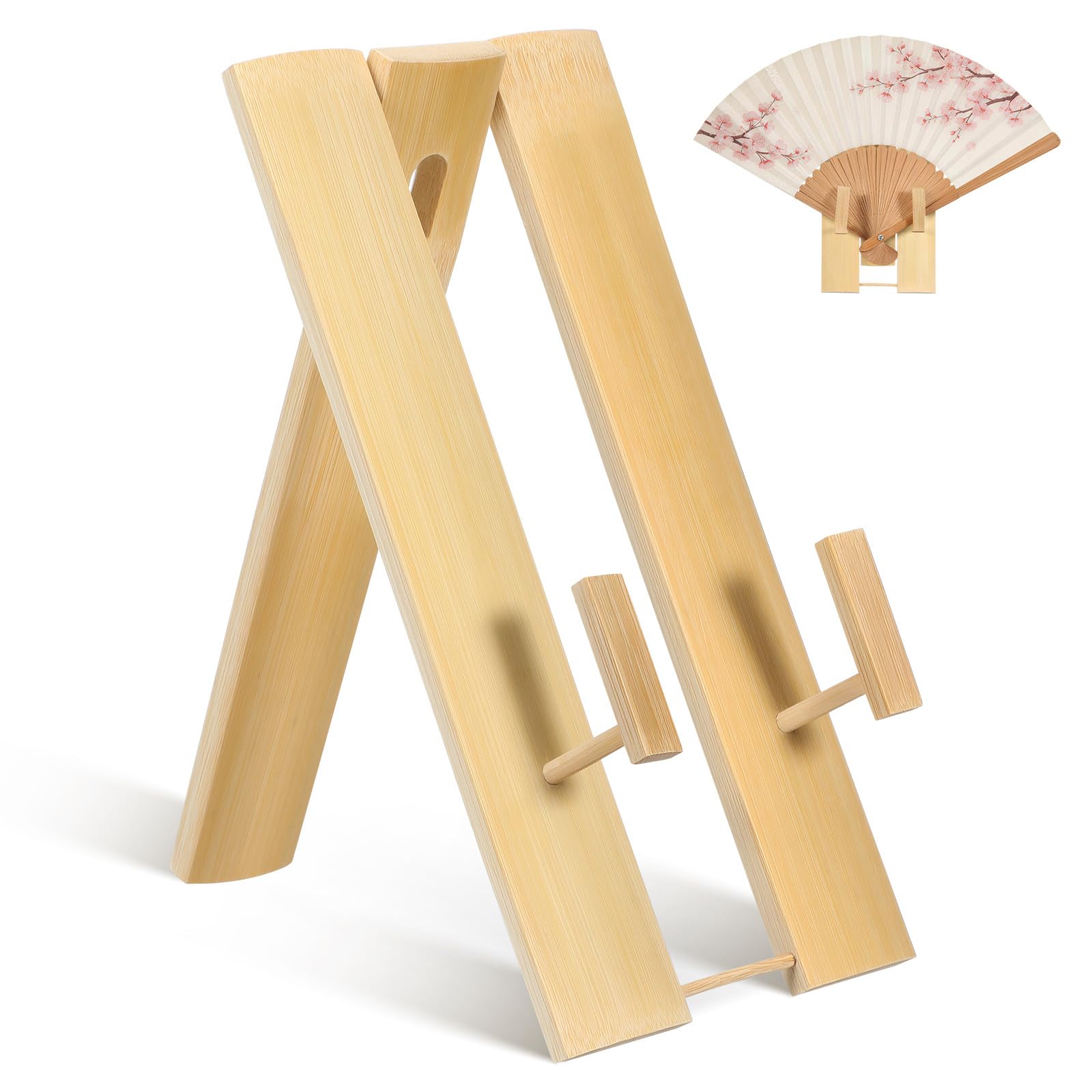 Support de ventilateur japonais bois Gatuida trépied pliable stable anti-chute