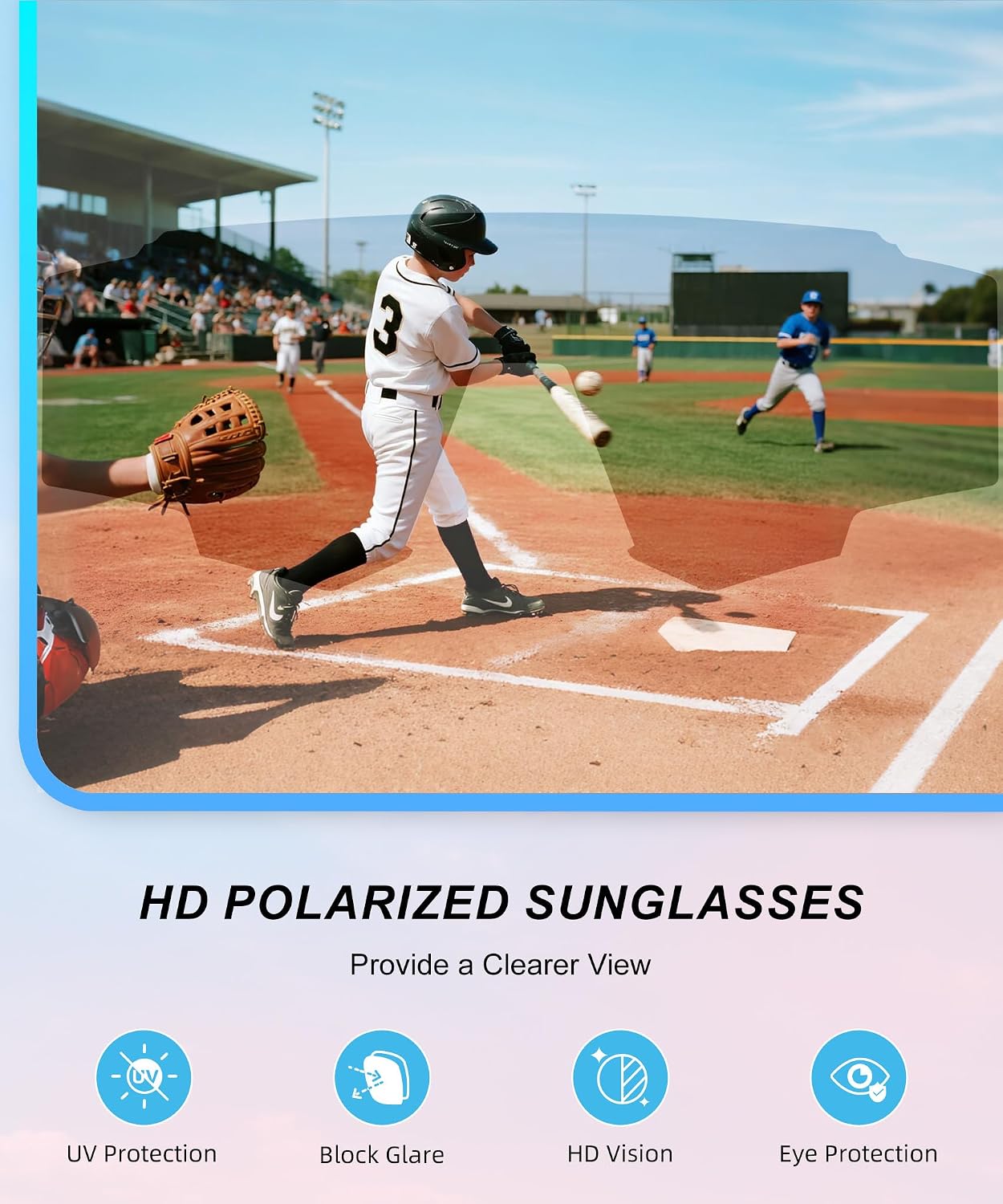3 Pack Kids Sunglasses for Boys Girls Ages 4-16, Youth Baseball Sunglasses UV400 Lightweight Durable Sports