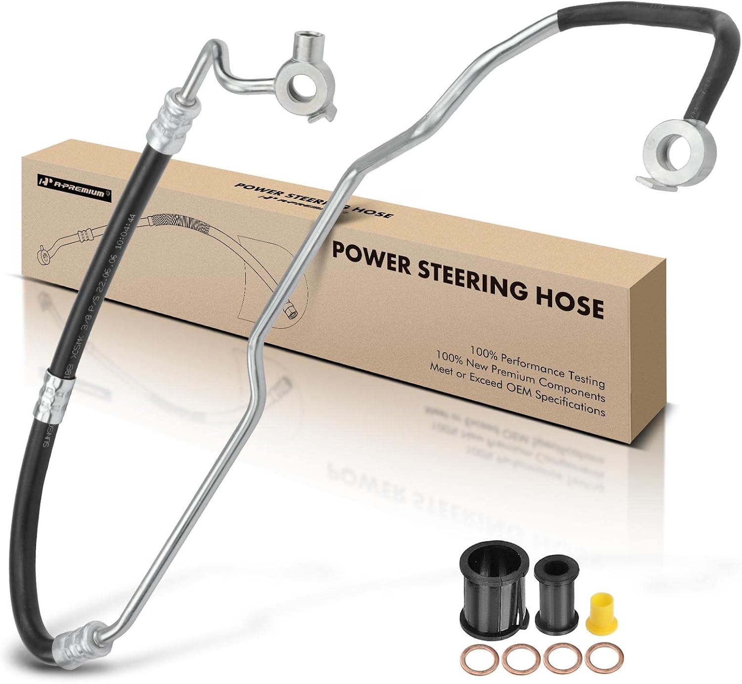 A-Premium Power Steering Pressure Hose Line Assembly Compatible with Toyota Land Cruiser & Lexus LX470 1998 1999 2000 2001 2002, 4.7L, Pump to Gear/Rack Pinion