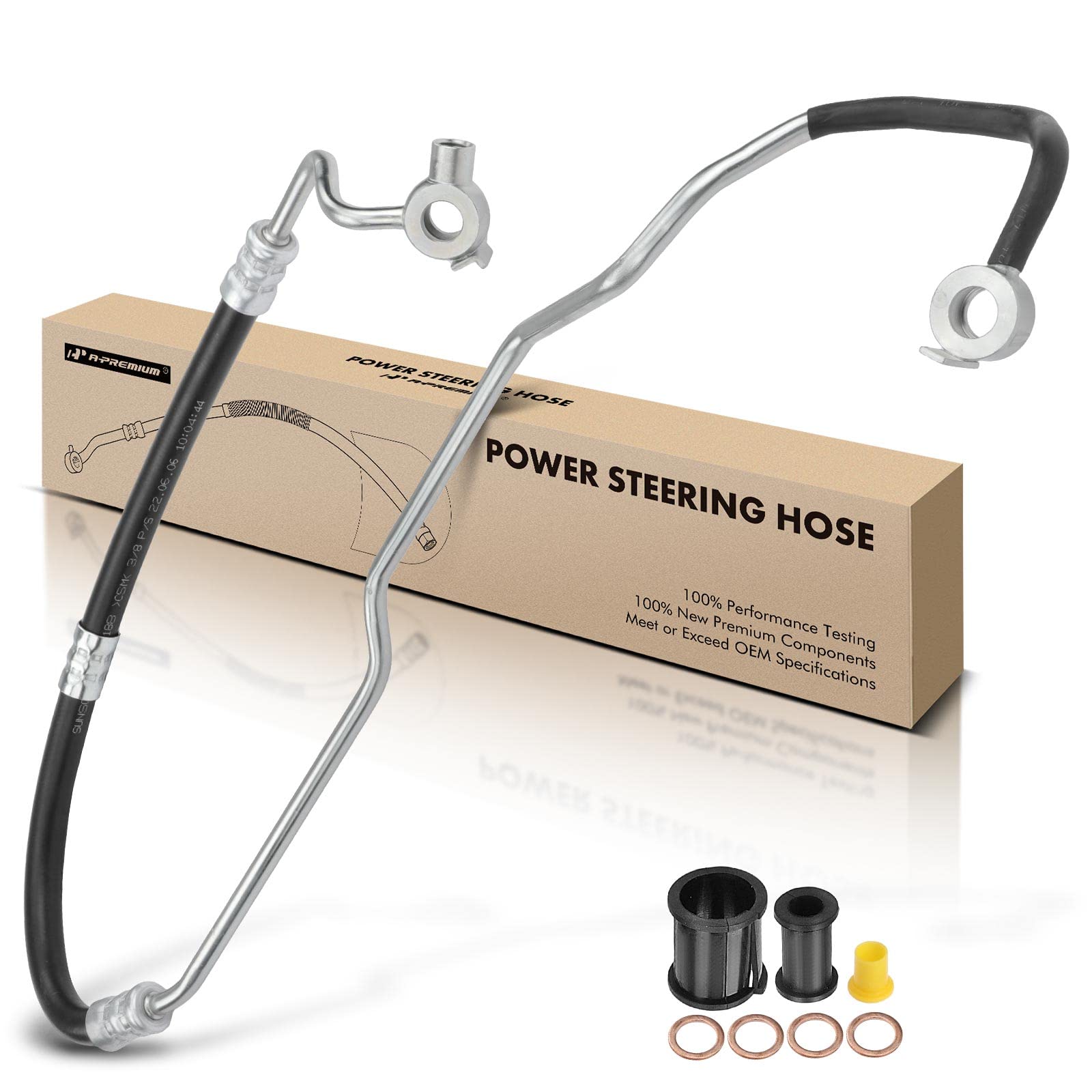 Photo 1 of A-Premium Power Steering Hose Pressure Hose Line Assembly Compatible with Toyota Land Cruiser Lexus LX470 1998-2002 4.7L Pump To Gear/Rack Pinion