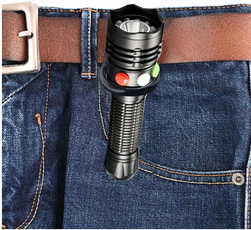 XXHong 2PCS Flashlight Holder for Belt Flashlight Holder Belt Flashlight Clip Duty Belt 1.57 inch Belt Flashlight Clip Tool Clip