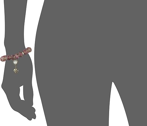 Miniatura 2 de Betsey Johnson Pulsera elástica de cuentas rosas Tzarina