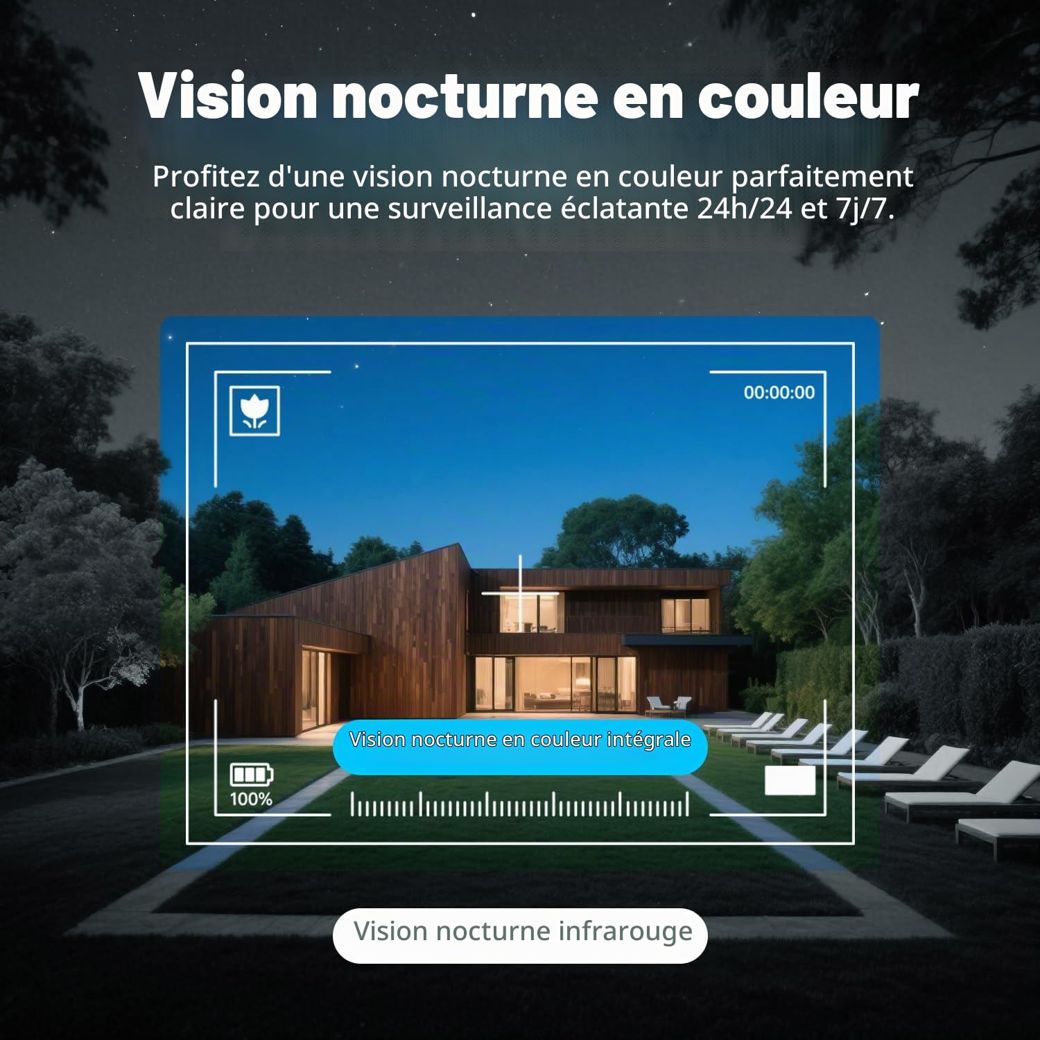 KKB Caméra Solaire 4G LTE sans WiFi avec vSIM Intégrée, Caméra Extérieure 2K avec Panneau Solaire 3W, Batterie 5200mAh, Vision Nocturne Couleur, Audio Bidirectionnel, IP65 Étanche