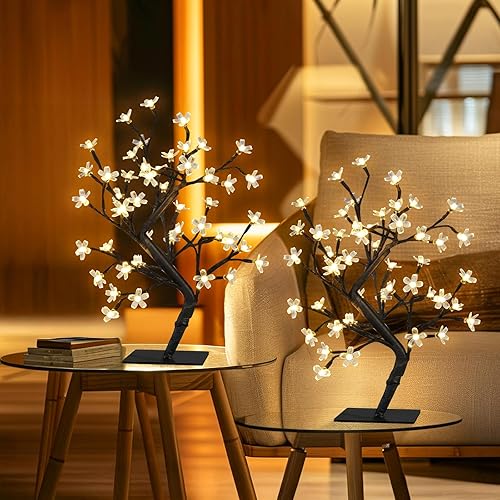 Miniatura 31 de PEIDUO RGBW - Árbol bonsái iluminado con 36 luces LED que cambian de color, lámpara de árbol de espíritu iluminado con controlador para Navidad