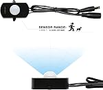 SENSKY BS010L 12V-30V 3A Pir Motion Sensor Switch, Distance, Time Delay, Sensor Distance Adjustable Small Sensor Switch for DIY Lighting (Black with Light Sensor)