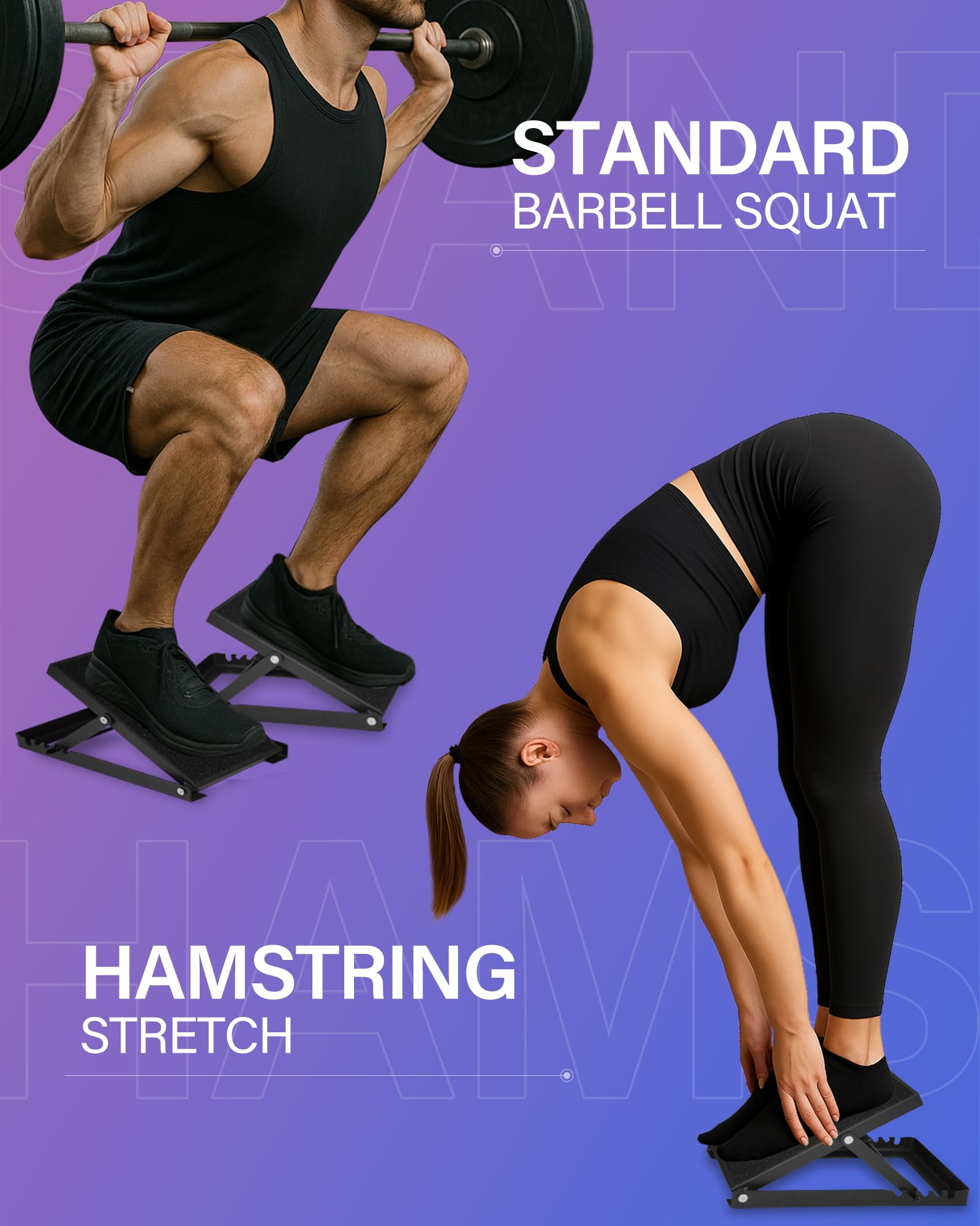 HVO Cuneo Per Squat Ramp: Stacchi Estensori Per Polpacci Antiscivolo Squat Wedge Block Tavola Propriocettiva Caviglia Quantità Di Tappo 2