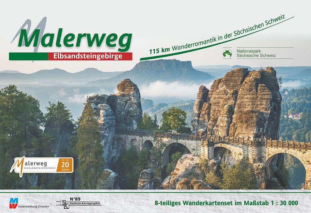 Malerweg - Sächsische Schweiz 1 : 30 000: Elbsandsteingebirge. Wandertourenführer