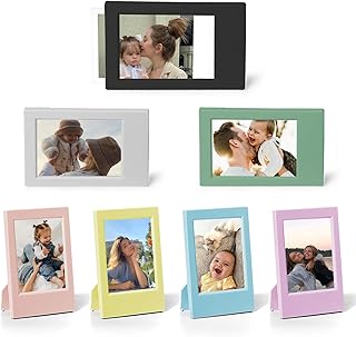CAIYOULE Mini Picture Frames for Fujifilm Instax Mini 12/11/9/8/7+/EVO Instant Camera 3" Photos - Colorful Polaroid 2x3 Photo Frame Small Wallet Frames(7 Pack)