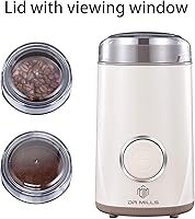 Vista 8 de DR MILLS DM-7441W Molinillo de Café Eléctrico, Molinillo de Frijoles de Café y Especias Secas, Operación con un Toque, Cuchillas y Taza Hechas