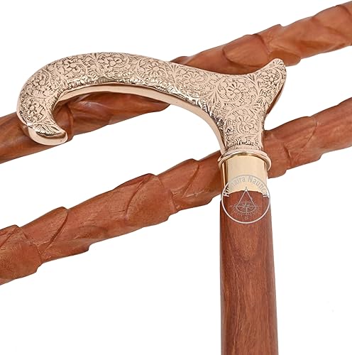 Miniatura 3 de Bastones Derby y bastones para caminar con mango de latón, regalo asequible decorativo de madera, declaración de moda para hombres/mujeres/personas