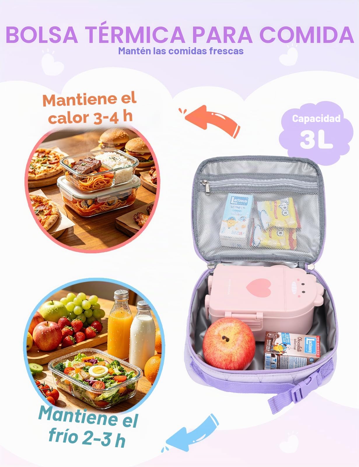 Chase Chic Mochila Niña Niño, Juego de Mochila Escolar Bolsa Termica Infantil 3-7 Años Ligera Mochila Escolar para Colegio