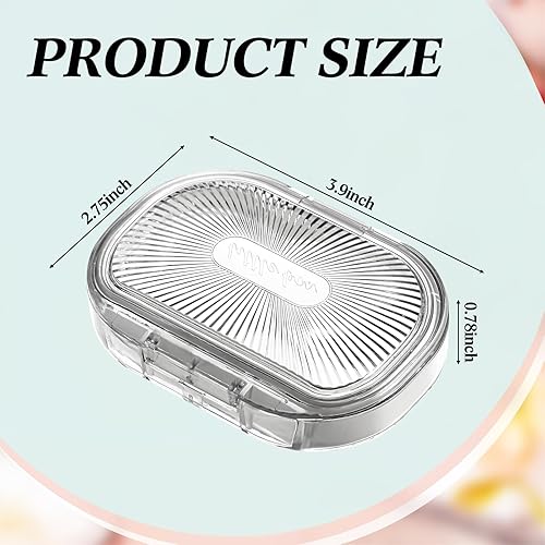 Miniatura 2 de Kigley 4 unidades de contenedores para ligas para el cabello, pequeño soporte portátil para hisopos de algodón, dispensador de hilo dental con tapa,