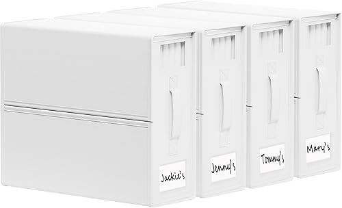 Miniatura 13 de SheetCube Organizadores de Sábanas para Cama y Almacenamiento Paquete de 4, Organizador de Armario de Ropa Blanca Plegable con Ventana y Etiqueta