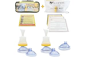 LifeVac Home & Yellow Travel Combo Kit: Portable Choking Rescue Device