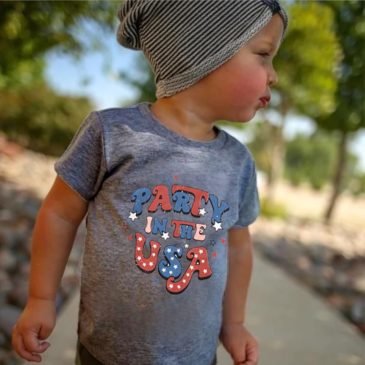 BOUTIKOME Toddler Party in The USA Shirt Baby Girl Boy 4th of July T-Shirt Kids Patriotic Memorial Day Clothes Tee Top - Image 2