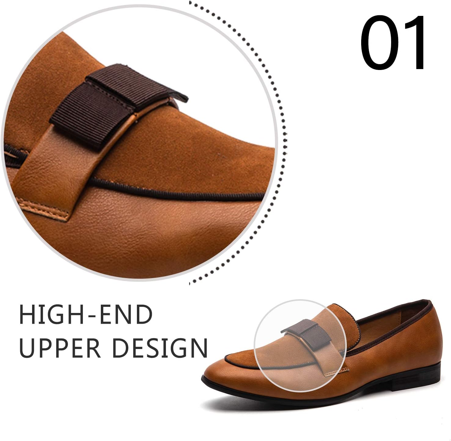 JITAI Men's Lindford Moc Toe Bit Slip-on Penny Loafer Party Shoes - Image 4