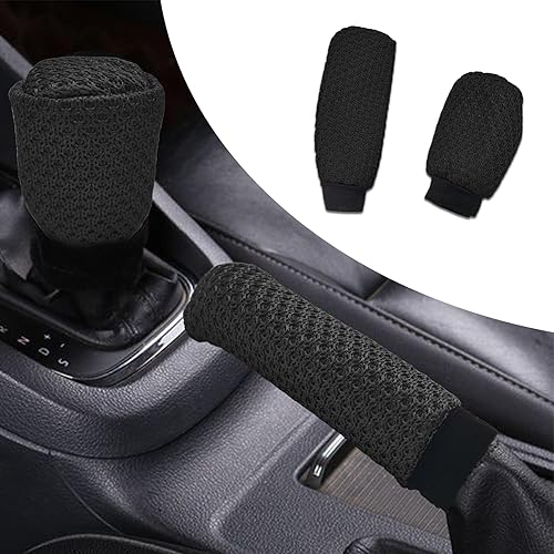 Funda para pomo de palanca de cambios y funda para freno de mano para automóvil, protector antideslizante para palanca de cambios de freno de mano, disponible en Yaxa Peru