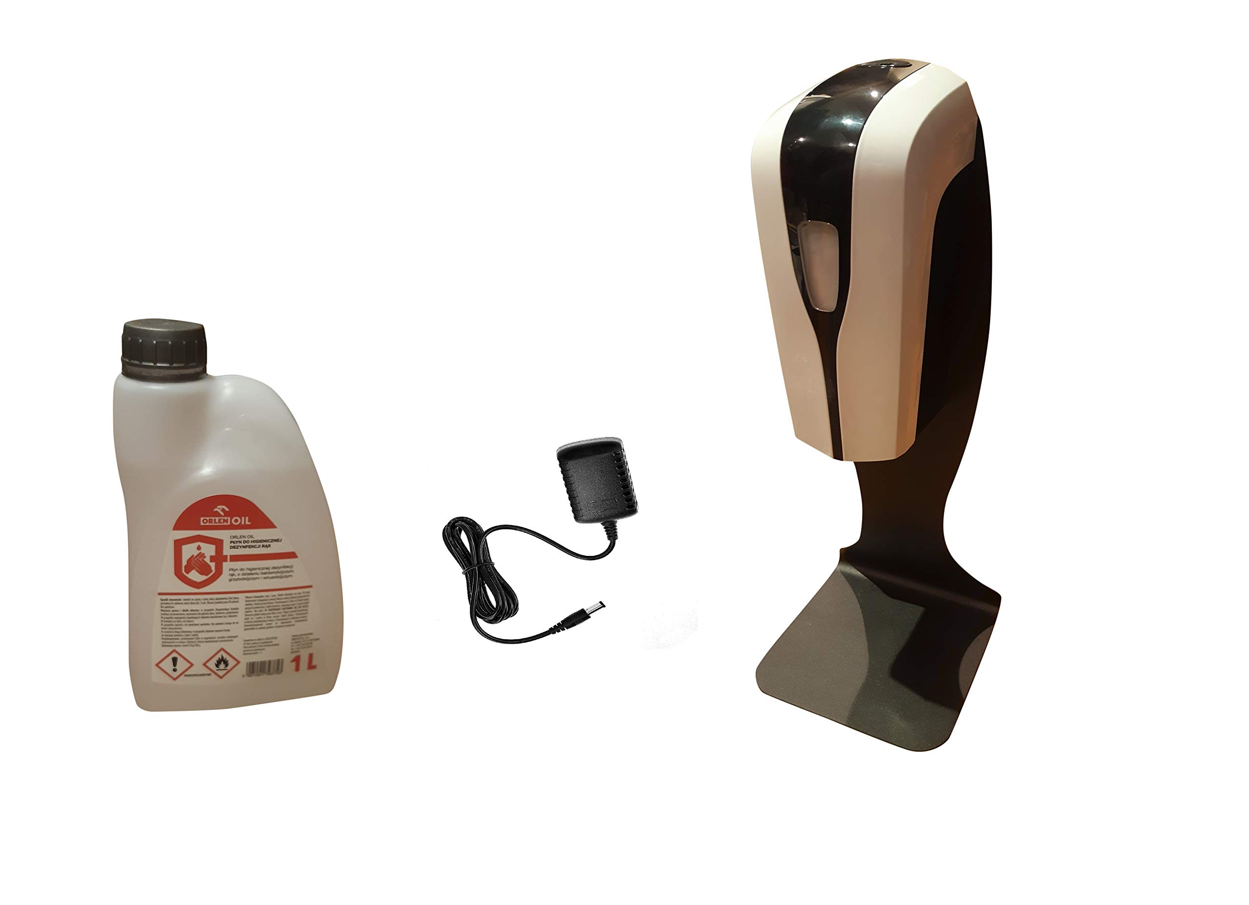 Hand Sanitizer Touchless Dispenser Front Desk Reception Stand with Dispenser, Power Adapter