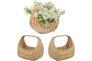 3 Pcs Rattan Flower Basket Set