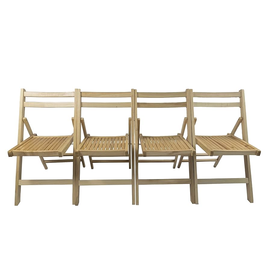 Amazon.com: czczgx Set of 4 Folding Chair Set, Fully