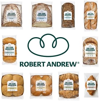 ROBERT ANDREW Low-Carb Sourdough Chocolate Croissant, 20.2g Carbs, 18.1g Protein, High Protein & Fibre, Low Sugar, Freshly Baked Daily, Freezer Friendly, 110g