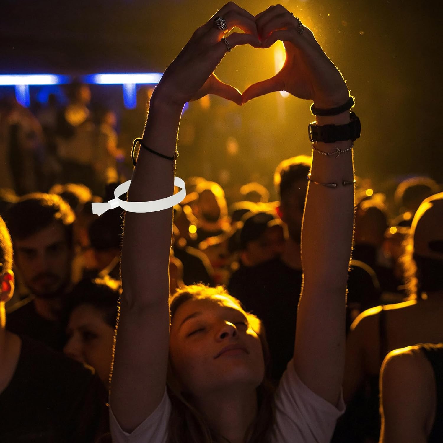 100 Pack Wrist Bands - White Wristbands for Events,Wristbands for Concerts Festival Admission Party 13.7” x 0.59” - Image 5