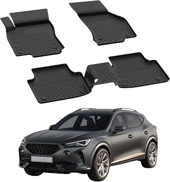 Floor Mats for Cupra Formentor 2020-2025 | Custom Fit Floor Liner for Cars | Premium Quality Car Mats Black | Odorless All Weather Waterproof Durable 4.5D Liner