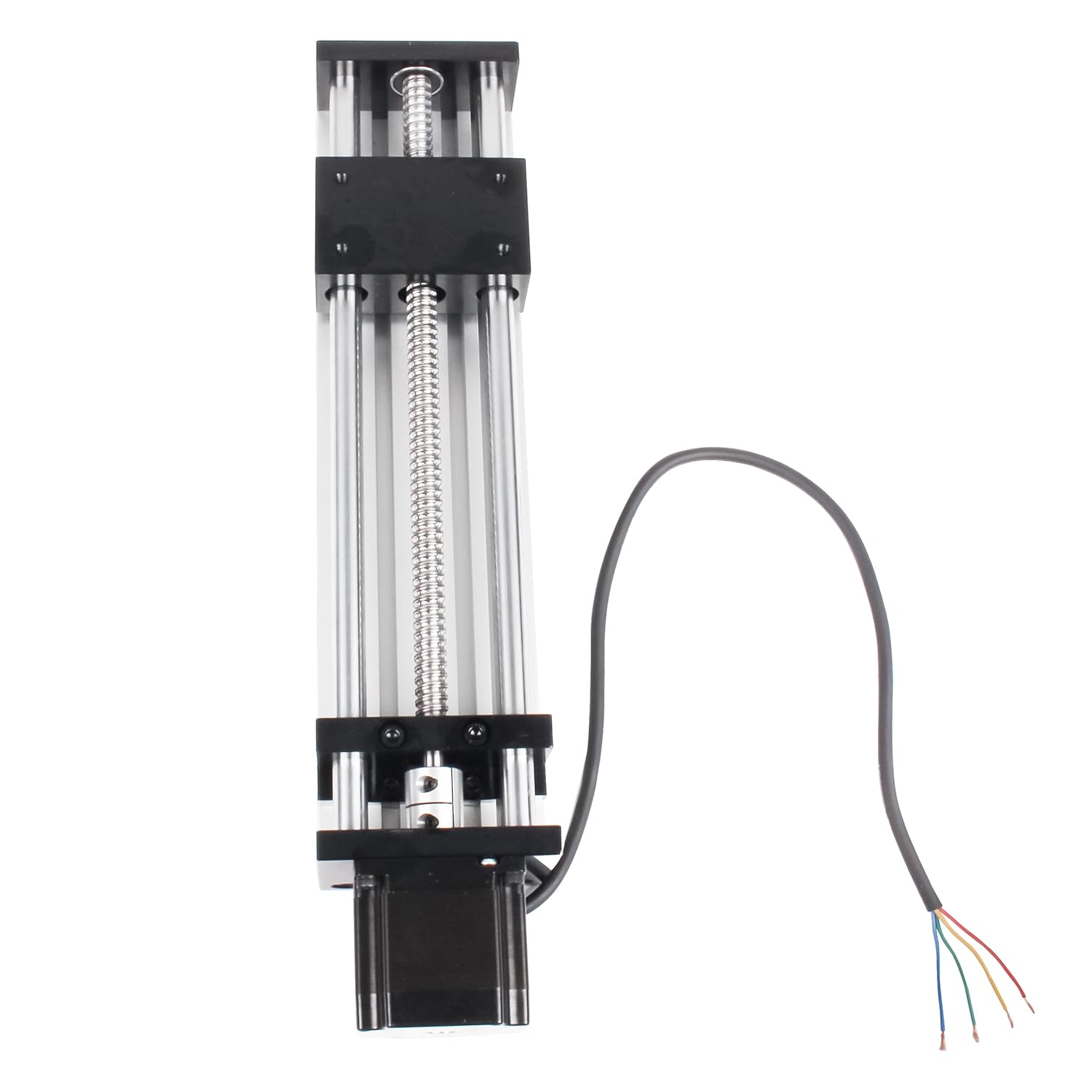 CNC Linear Stage Actuator, Double Optical Axis Linear Slide Rail 1605 Ball Screw CNC Linear Motion Rail Guide with Nema23 Stepper Motor for CNC Router Machine (300mm / 11.81")