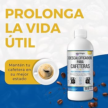 Plantawa Líquido descalcificador 500ml. Compatible con todas las máquinas de café. Mantén tu Máquina de Café en Óptimas Condiciones, Elimina la cal incrustada en cafeteras.2