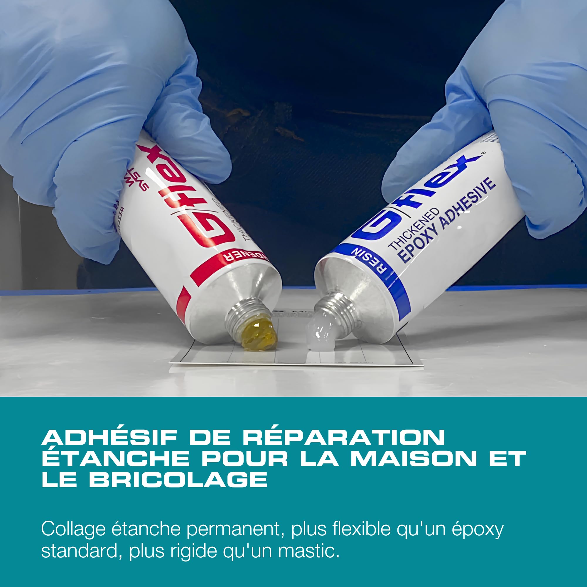WEST SYSTEM G/flex 655-8 Colle Époxy Bi-composant pour Plastique, Métal, Bois - Résine Epoxy pour Plastique Ultra-résistante Adhésif Étanche Marine DIY