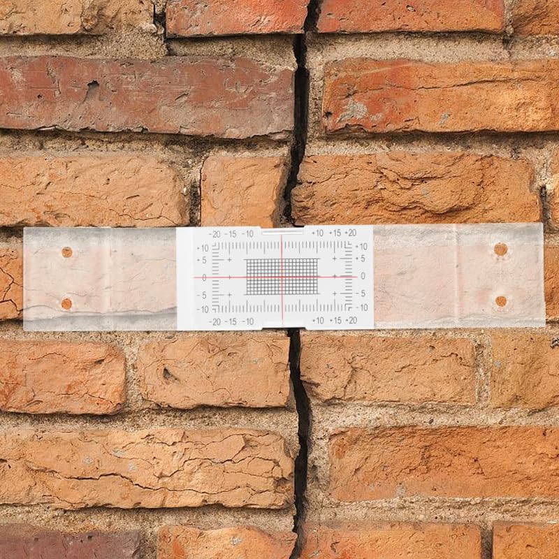 Standard Tell-Tale Crack Monitor, cover ±20 mm (±0.79") horizontally, ±10 mm (±0.38") vertically, Precision Measuring for Secure Spaces(1PCS)