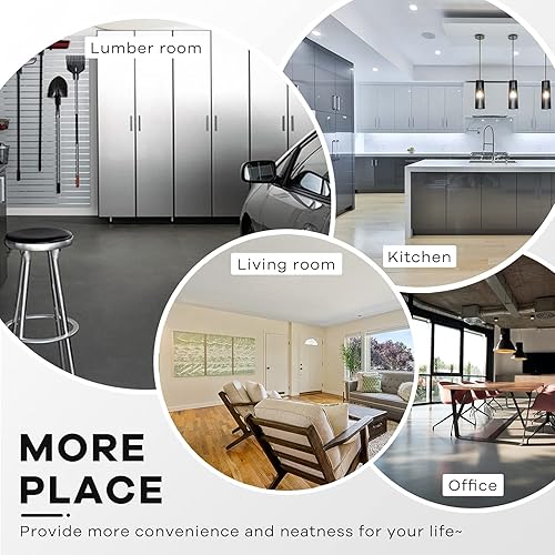 Miniatura 7 de HCY Estantería de garaje, estantes de metal de 54 x 36 x 14 pulgadas, estantería de alambre de 4 niveles, estante ajustable de acero resistente para