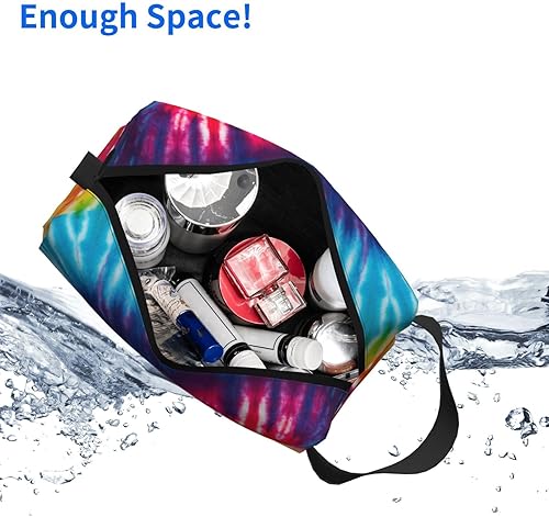 Miniatura 5 de Bolsa de maquillaje Rainbow Tie Dye Neceser portátil de viaje lavado bolsa de almacenamiento con cremallera impermeable bolsa de cosméticos
